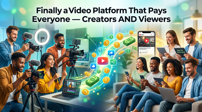 Finally a Video Platform That Pays Everyone — Creators AND Viewers